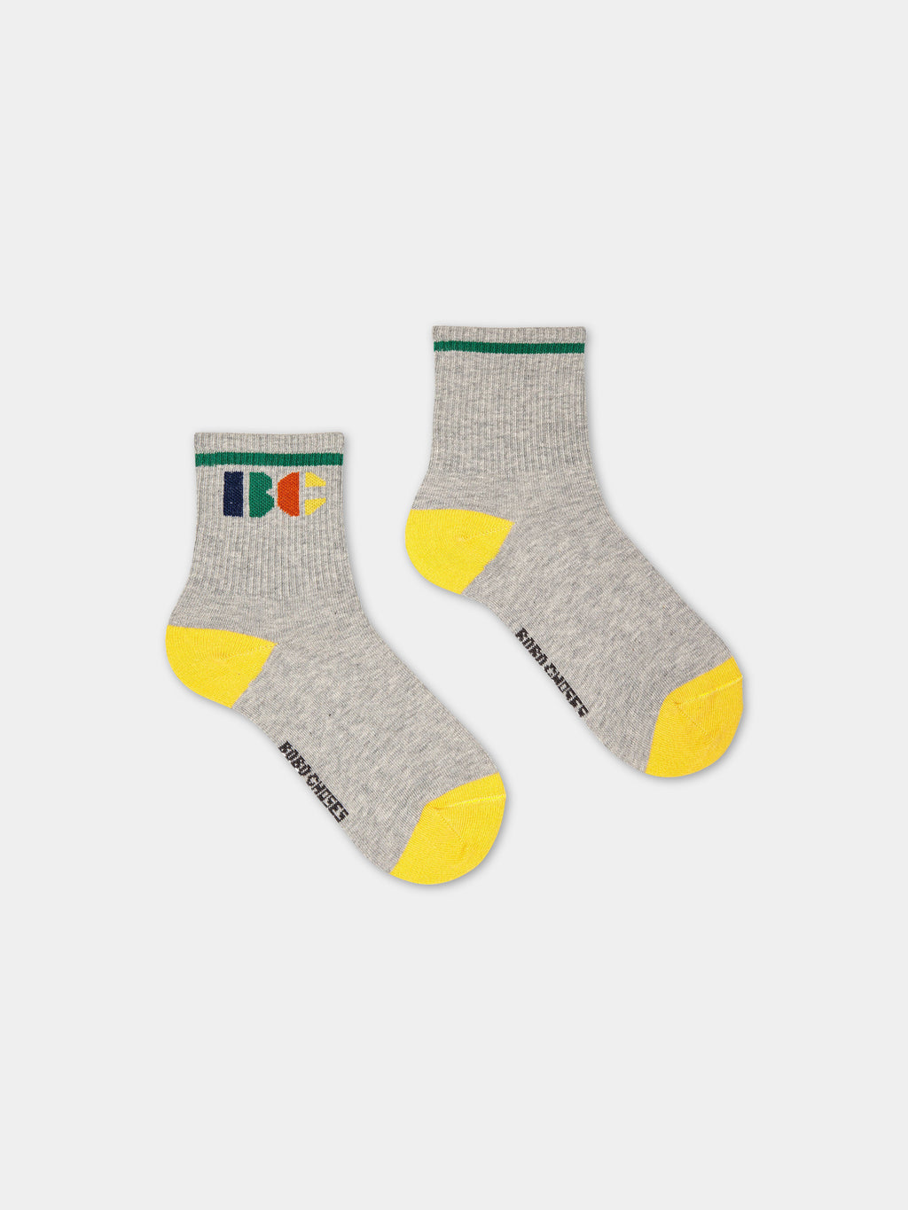 Grey socks for kids with logo